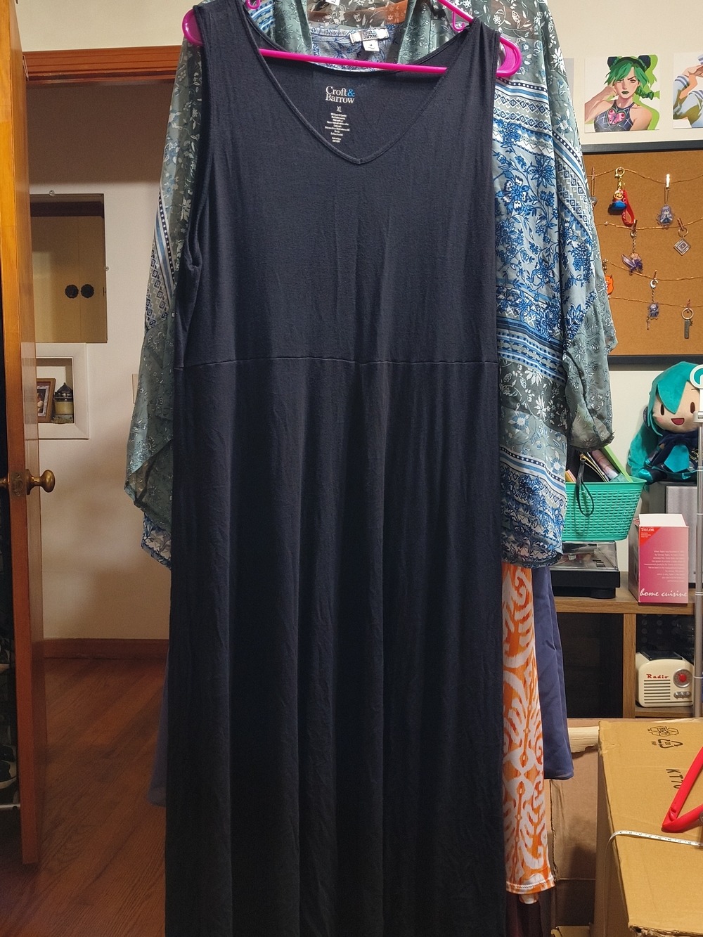 Croft & Barrow Black Sleeveless Maxi Dress